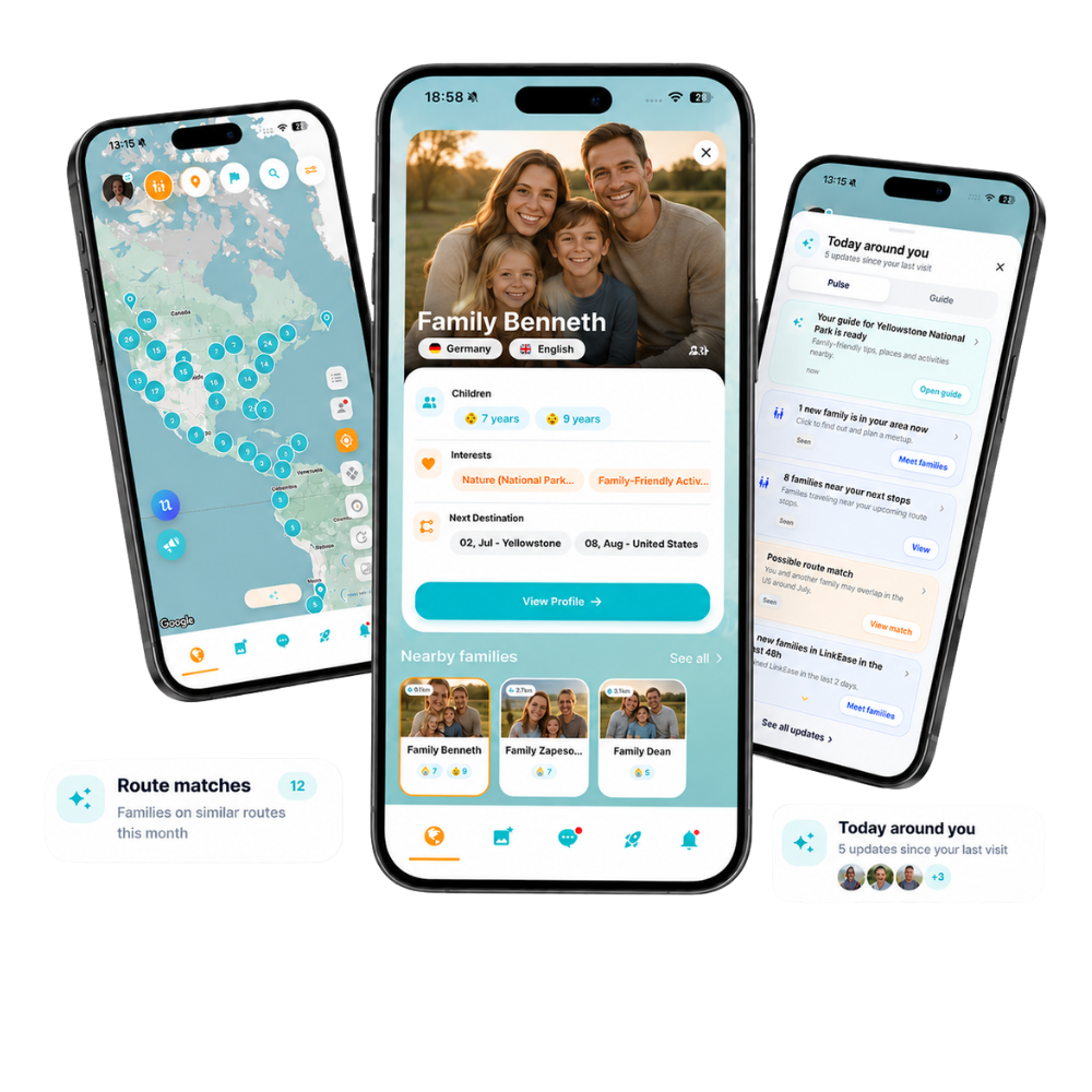 LinkEase app helping worldschooling families connect while traveling