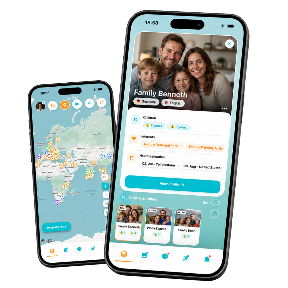 LinkEase family profile mockup